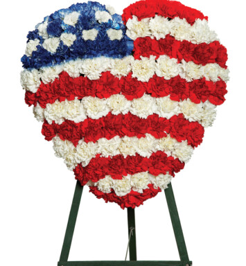 Patriotic Heart Standing Spray